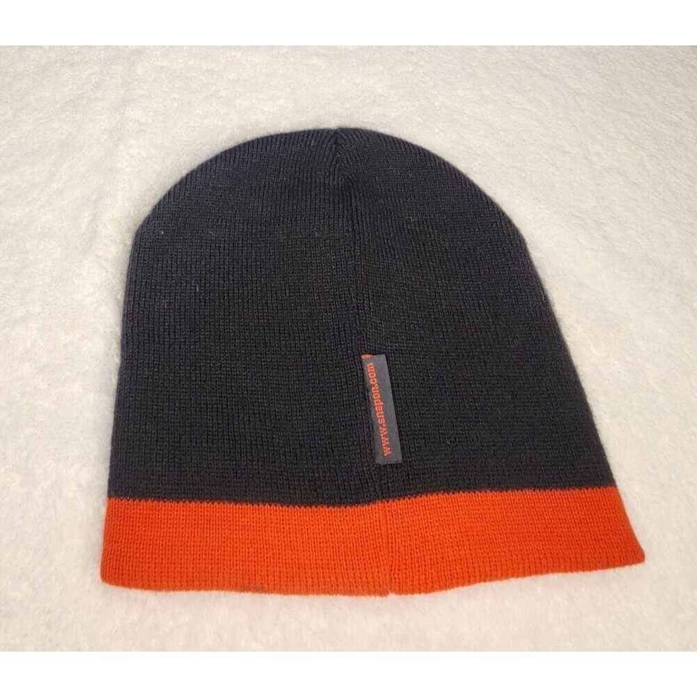 Snap On Tools Black/Red Beanie Hat Cap‎ Embroidered Sock Winter Ski Snow Stretch - Picture 2 of 3